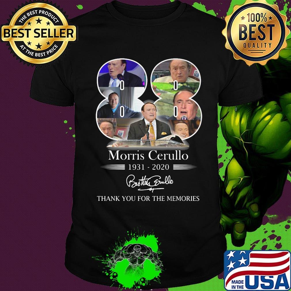 88 morris cerullo 1931 2020 thank you for the memories signature shirt