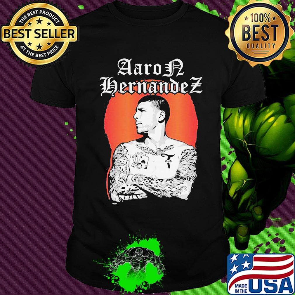 Aaron hernandez new england patriots sunset shirt
