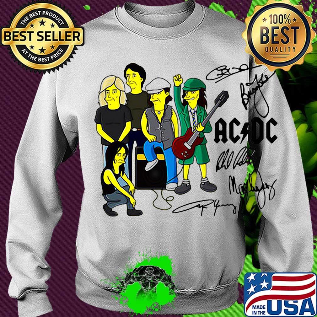 Acdc band members cartoon signatures s Sweater Acdc band members cartoon signatures s Sweater