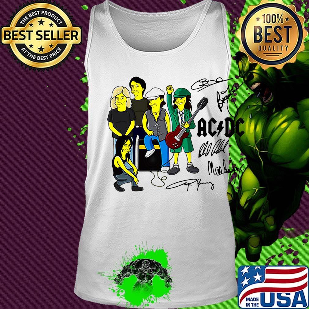 Acdc band members cartoon signatures s Tank top Acdc band members cartoon signatures s Tank top