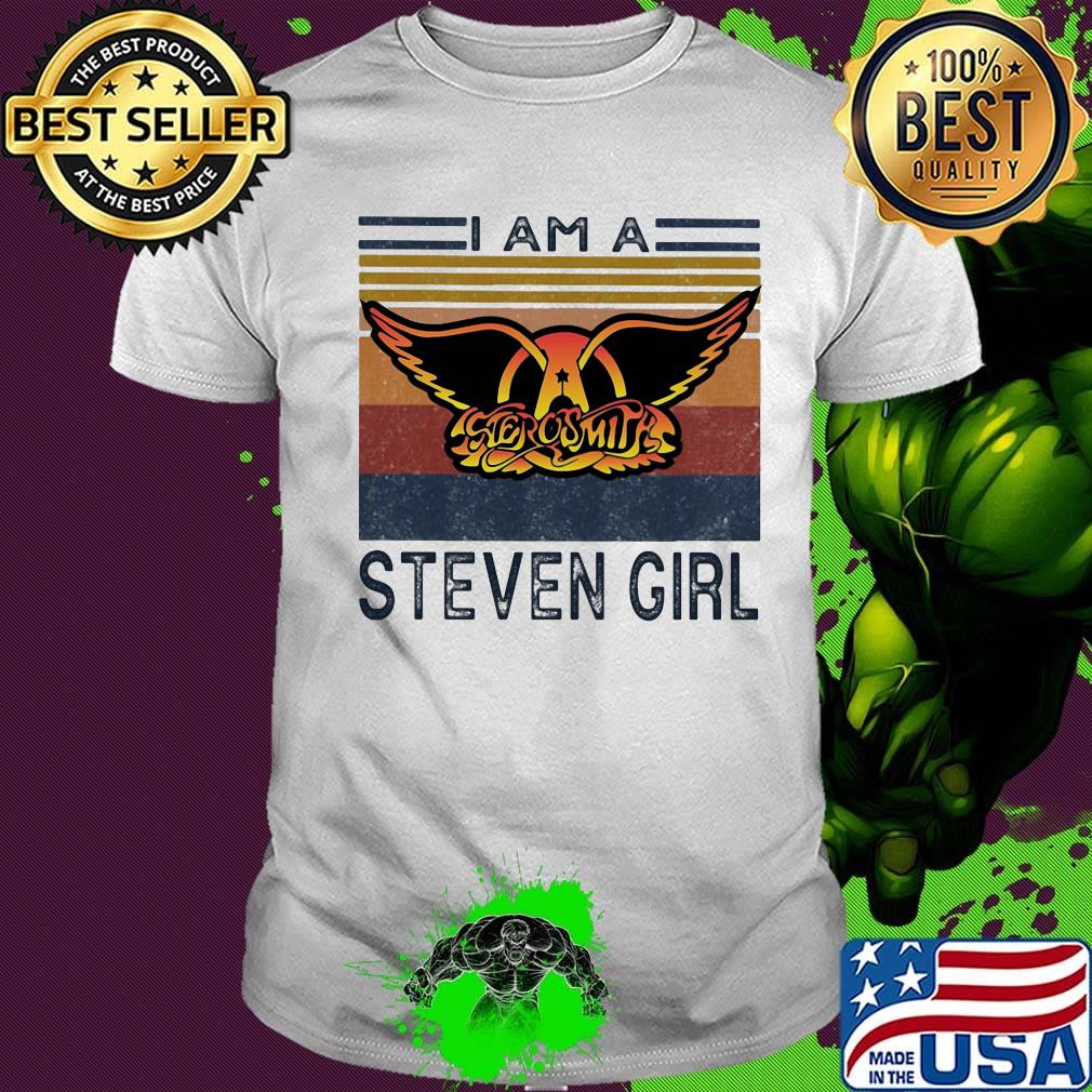 Aerosmith i am a steven girl vintage retro shirt