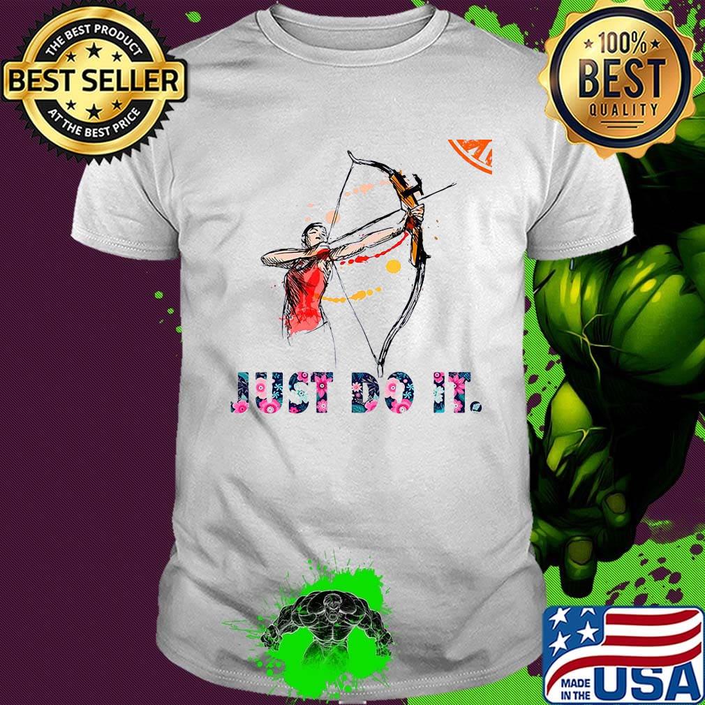 Archer just do it flowers shirt
