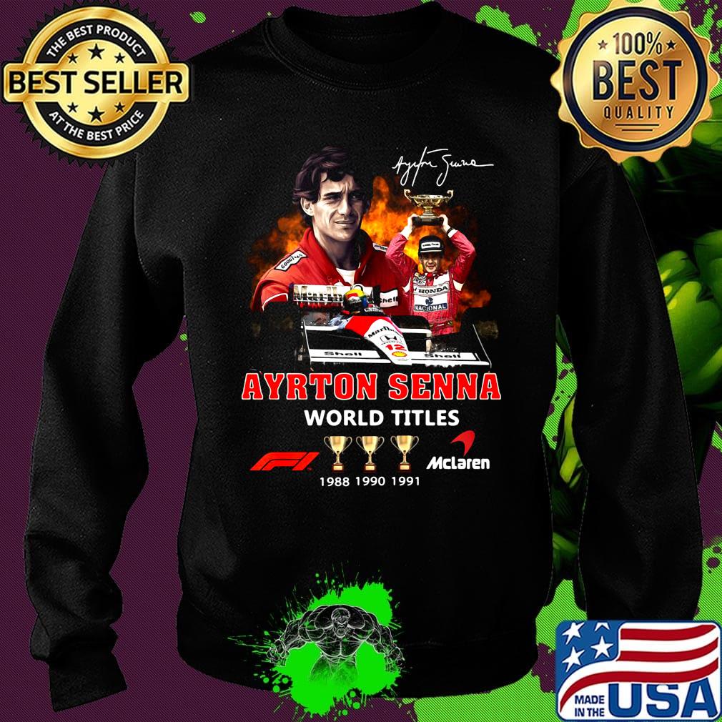 Ayrton senna world titles champions signature s Sweater Ayrton senna world titles champions signature s Sweater