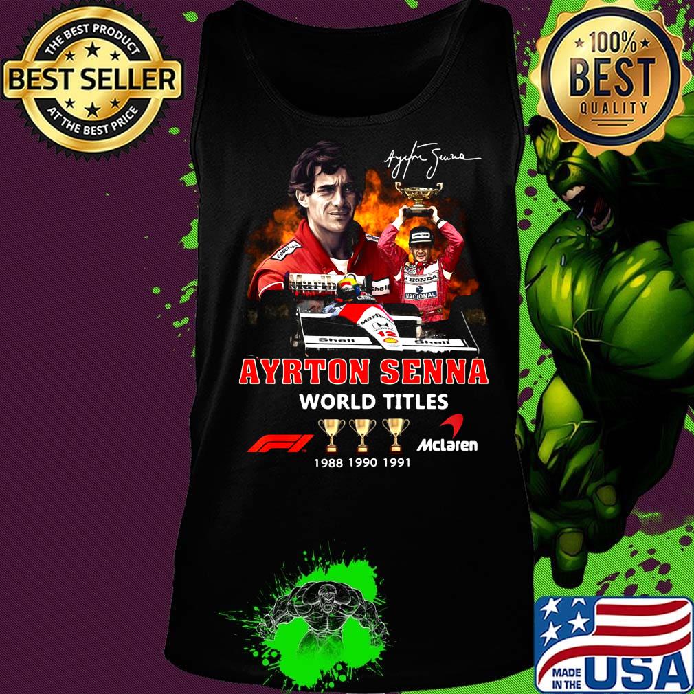 Ayrton senna world titles champions signature s Tank top Ayrton senna world titles champions signature s Tank top