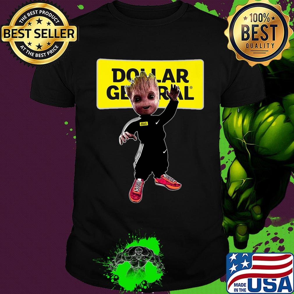 Baby groot dollar general logo shirt