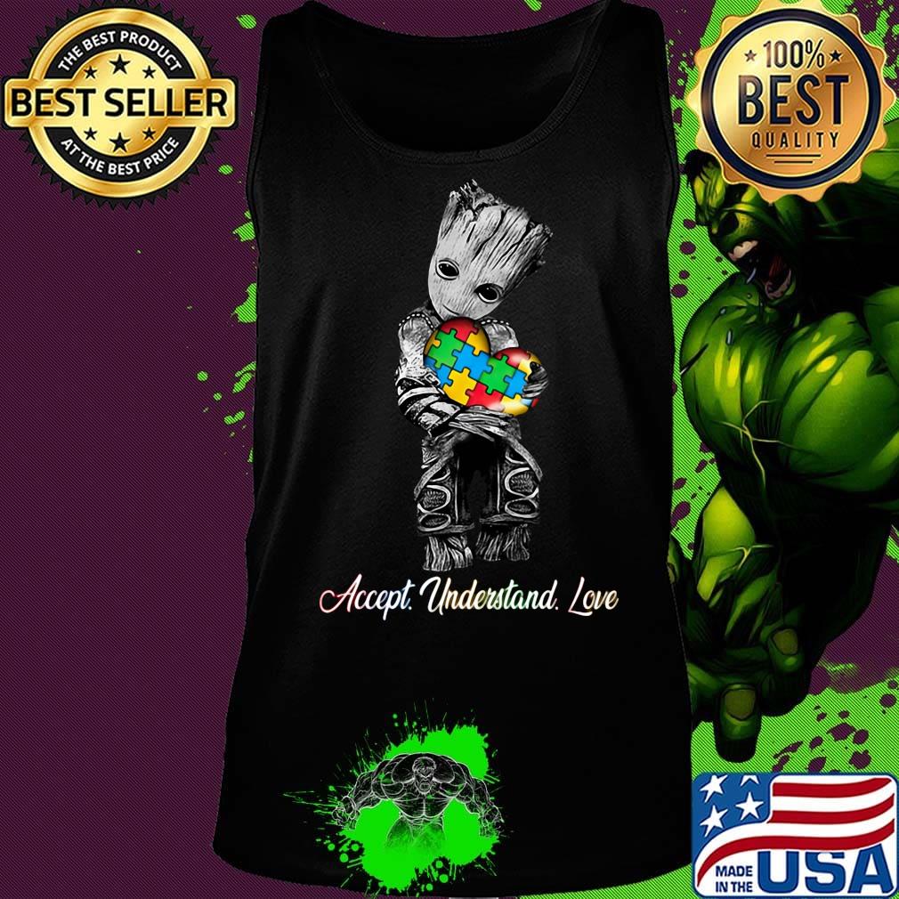 Baby groot hug heart autism accept understand love s Tank top Baby groot hug heart autism accept understand love s Tank top