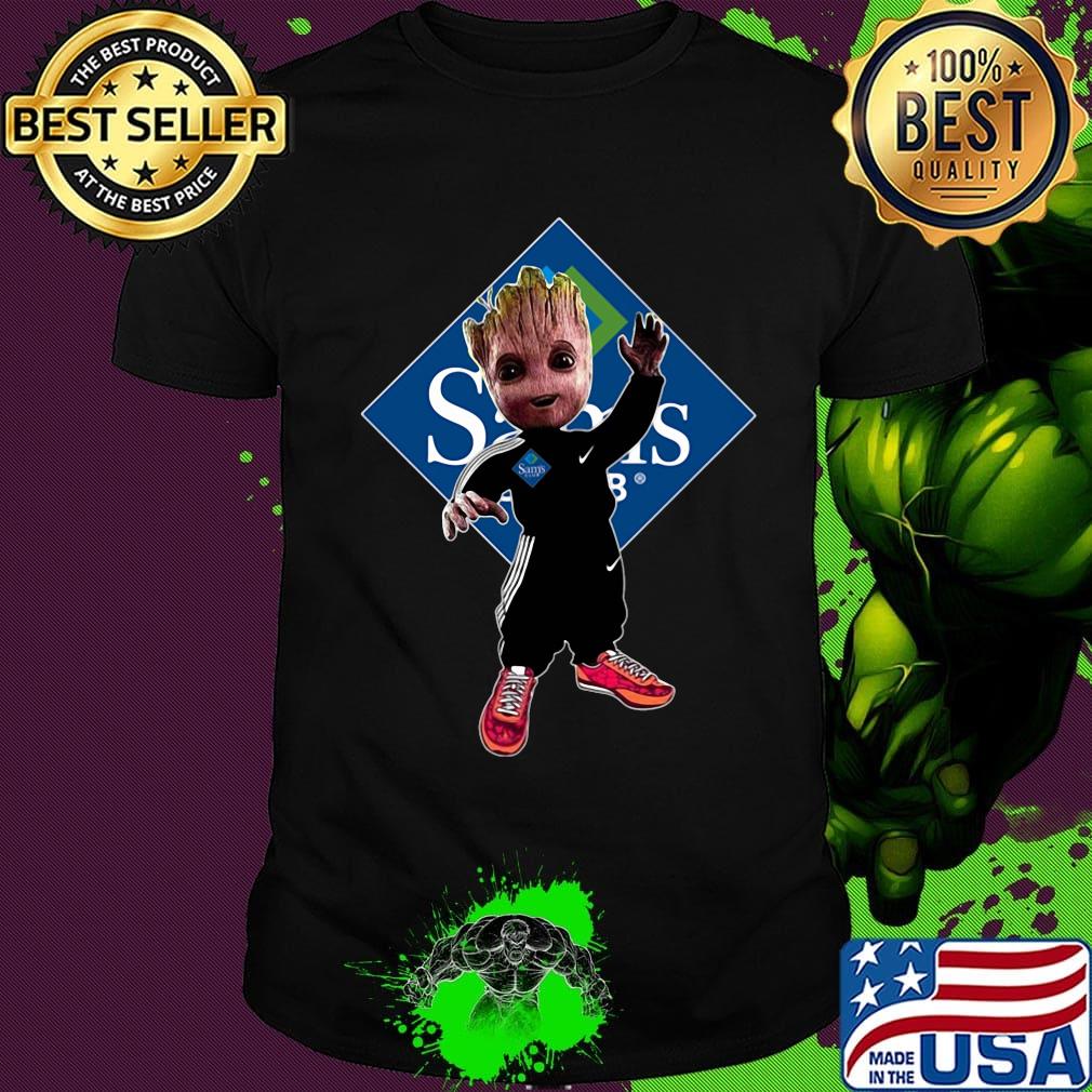 Baby groot sam's club logo shirt