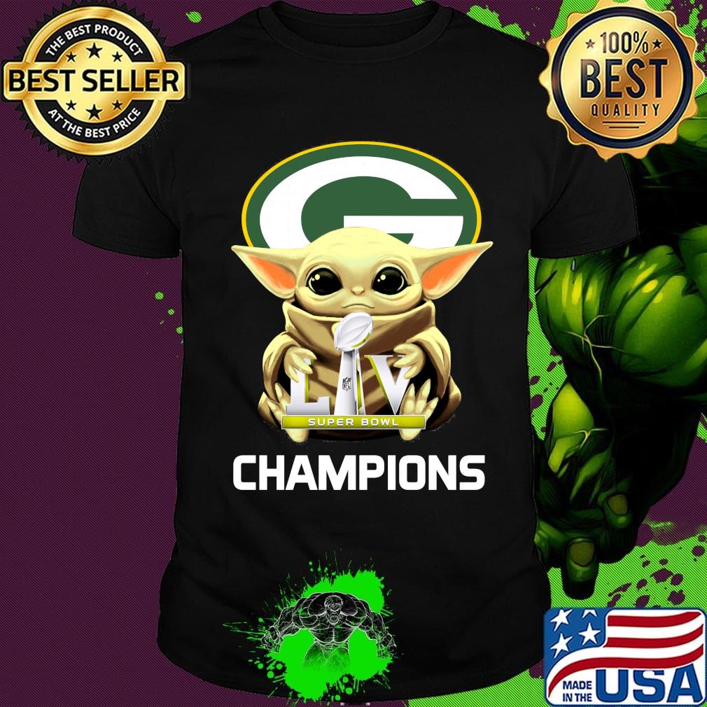 Baby yoda green bay packers super champions shirt