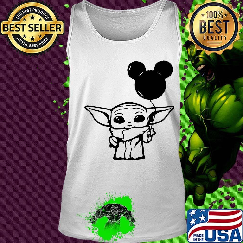 Baby yoda holding balloon mickey mouse s Tank top Baby yoda holding balloon mickey mouse s Tank top
