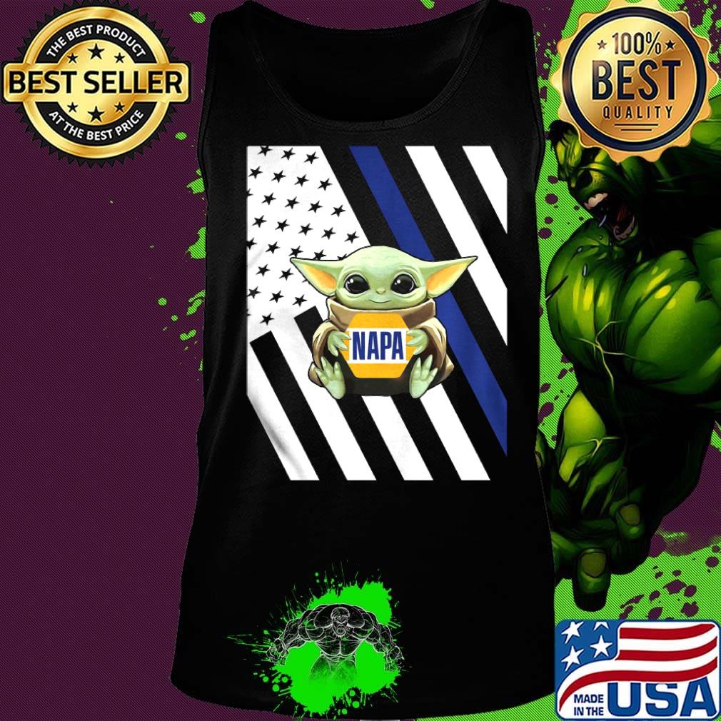 Baby Yoda hug Napa American flag s Tank top Baby Yoda hug Napa American flag s Tank top