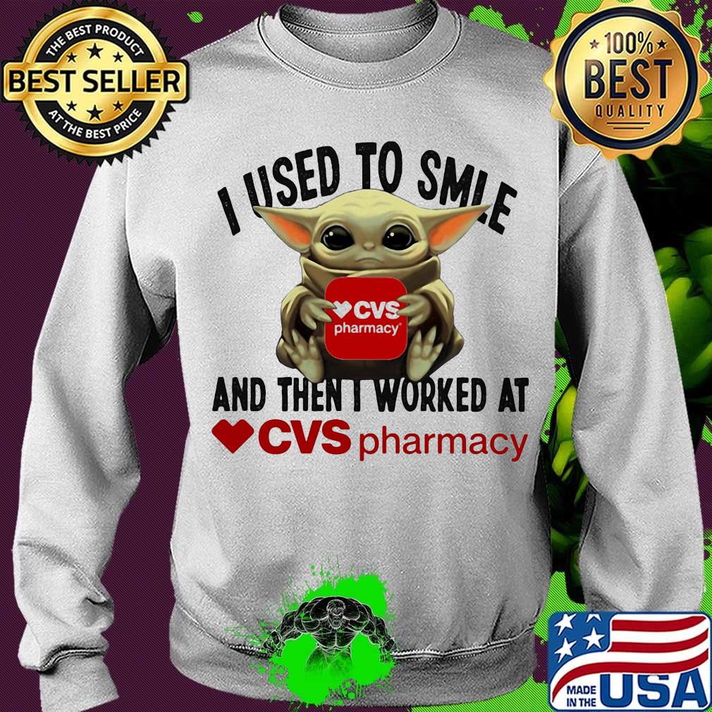 Baby yoda i used to smile and then i worked at cvs pharmacy s Sweater Baby yoda i used to smile and then i worked at cvs pharmacy s Sweater