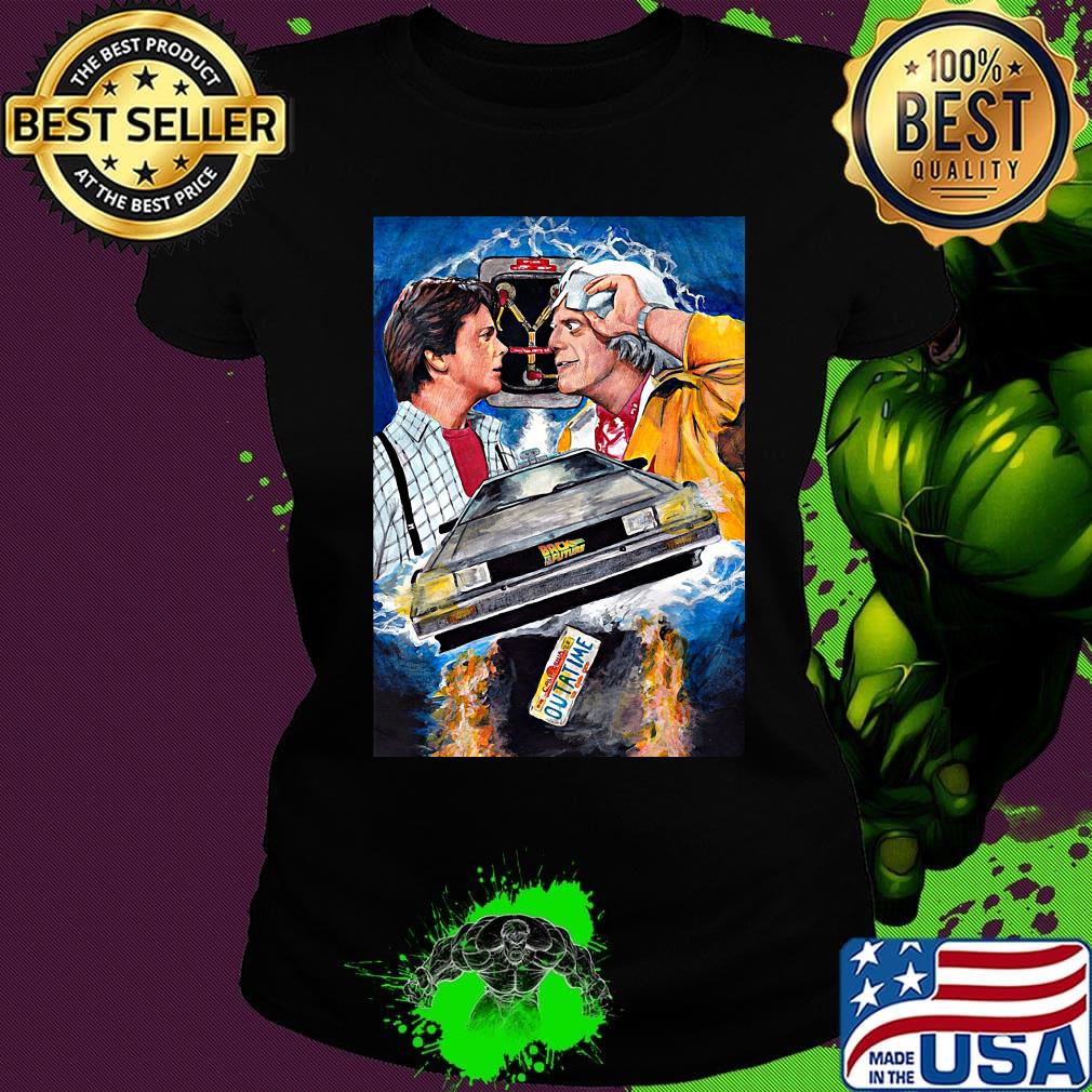 Back to the future movie outa time machine art s Ladies tee Back to the future movie outa time machine art s Ladies tee