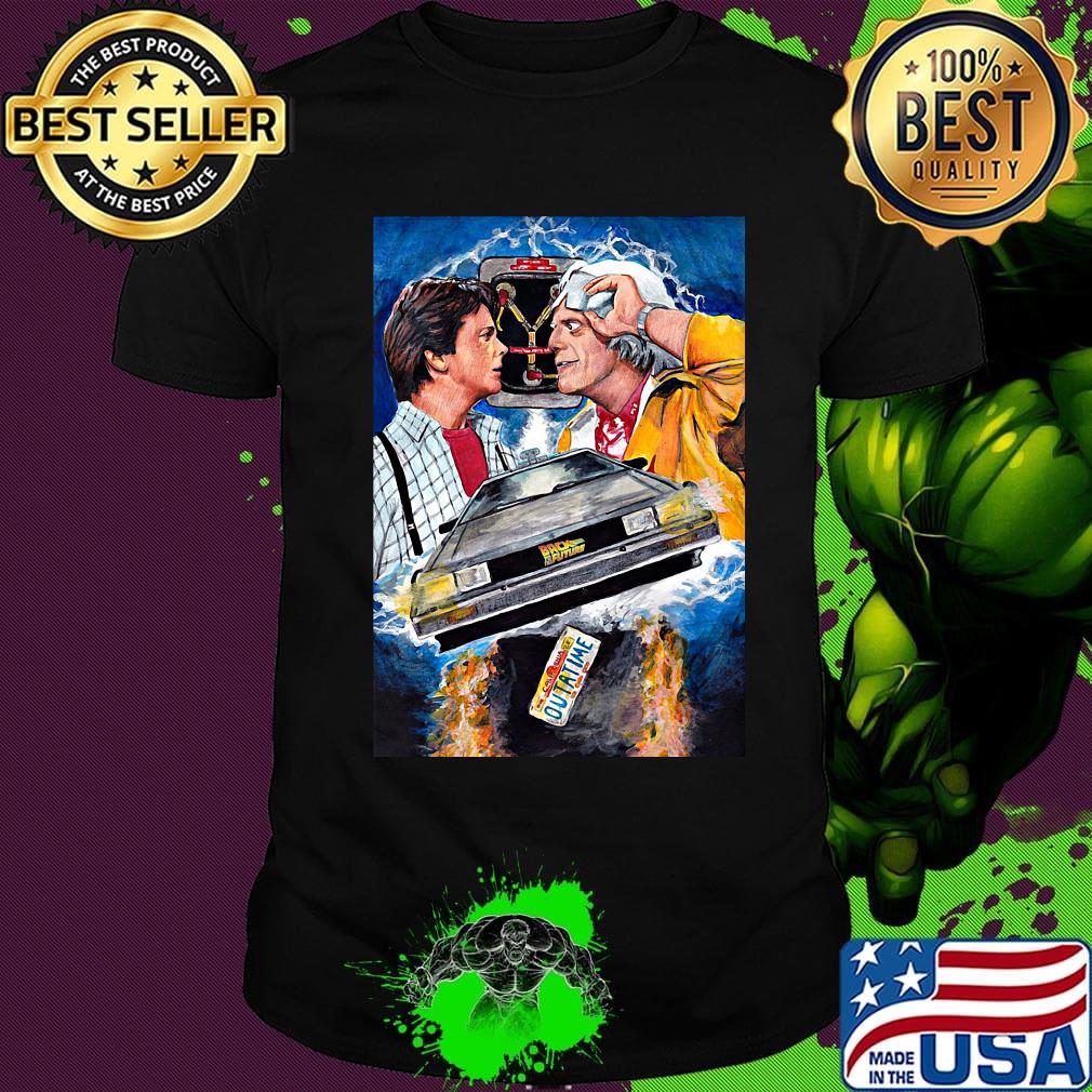 Back to the future movie outa time machine art shirt Back to the future movie outa time machine art shirt