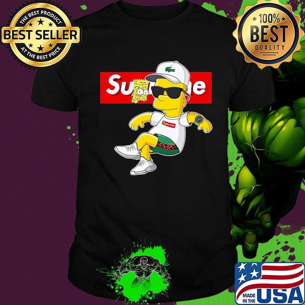 Bart simpsons supreme logo shirt