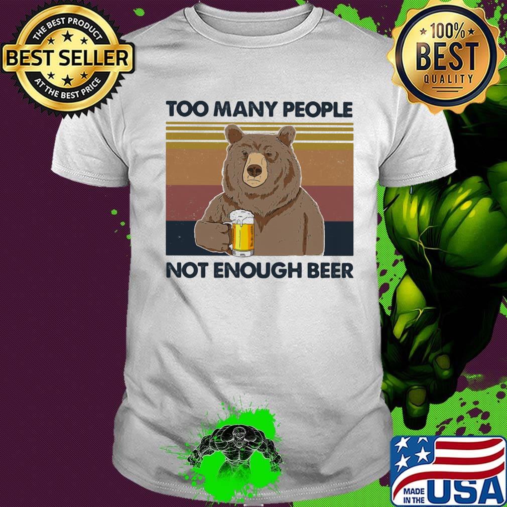 Bear Knitting because murder is wrong Vintage retro shirt