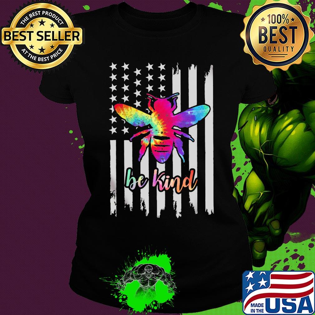 Bee American Flag Be kind s Ladies tee Bee American Flag Be kind s Ladies tee