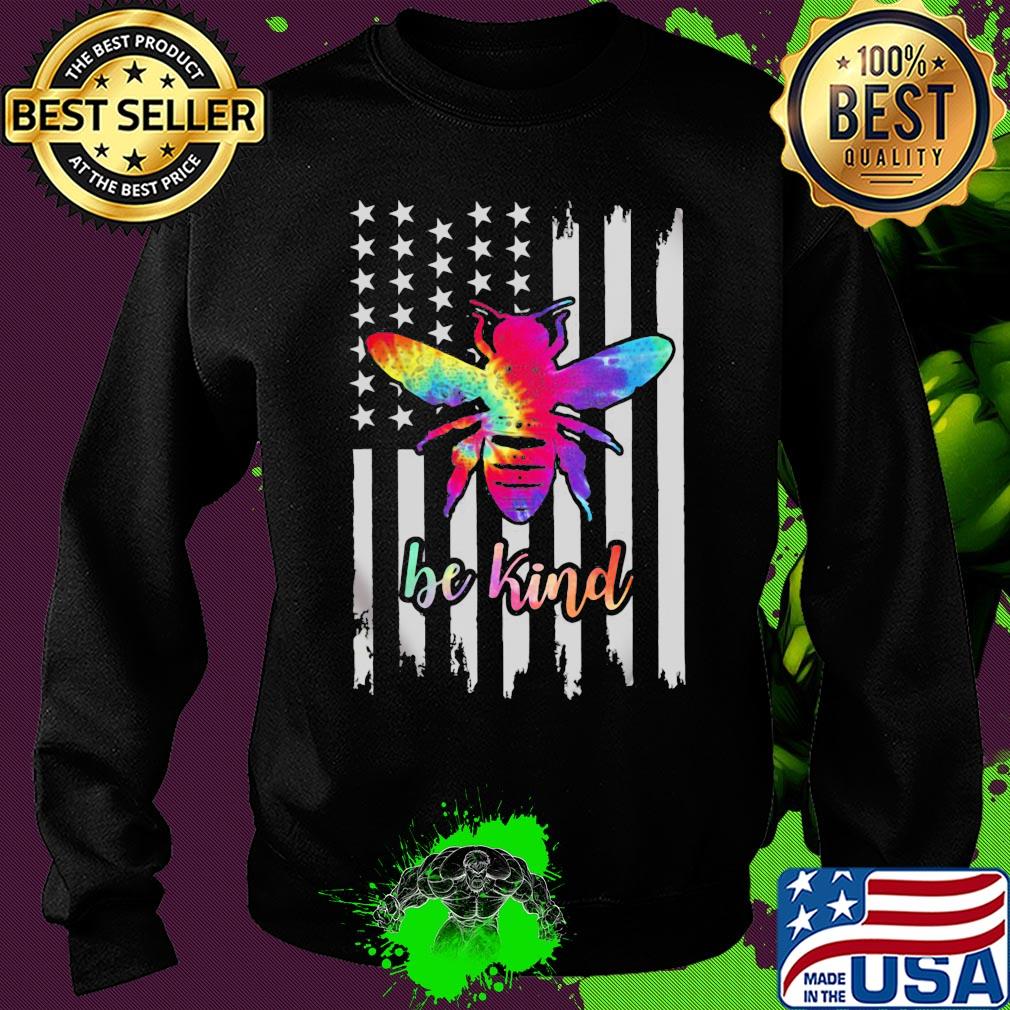 Bee American Flag Be kind s Sweater Bee American Flag Be kind s Sweater