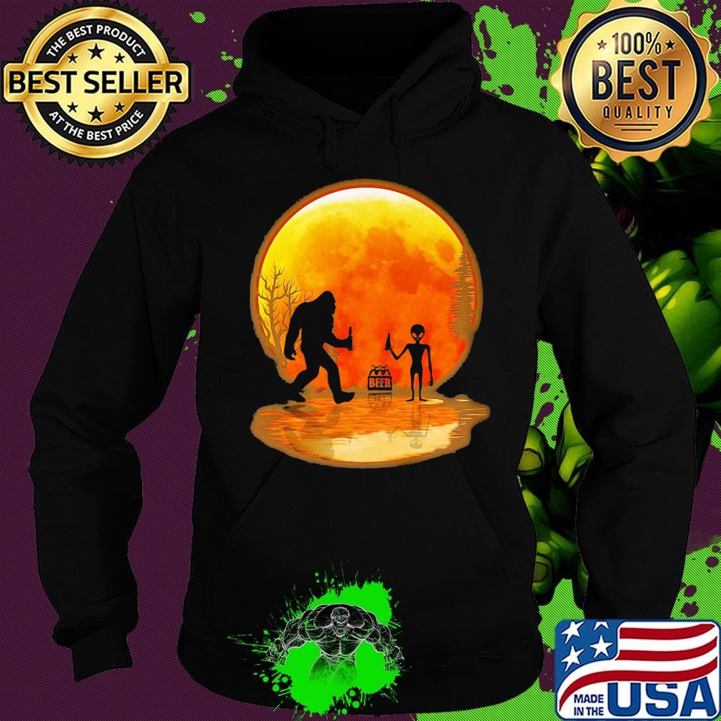 Bigfoot drink beer alien moon blood s Hoodie Bigfoot drink beer alien moon blood s Hoodie