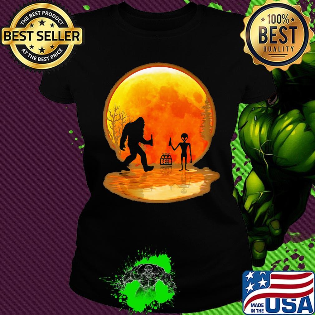 Bigfoot drink beer alien moon blood s Ladies tee Bigfoot drink beer alien moon blood s Ladies tee