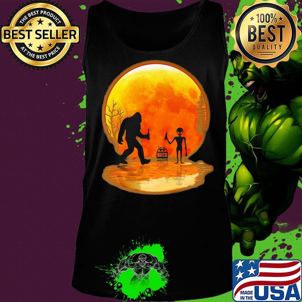 Bigfoot drink beer alien moon blood s Tank top Bigfoot drink beer alien moon blood s Tank top
