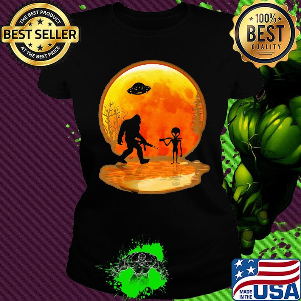 Bigfoot UFO hunter alien moon blood s Ladies tee Bigfoot UFO hunter alien moon blood s Ladies tee