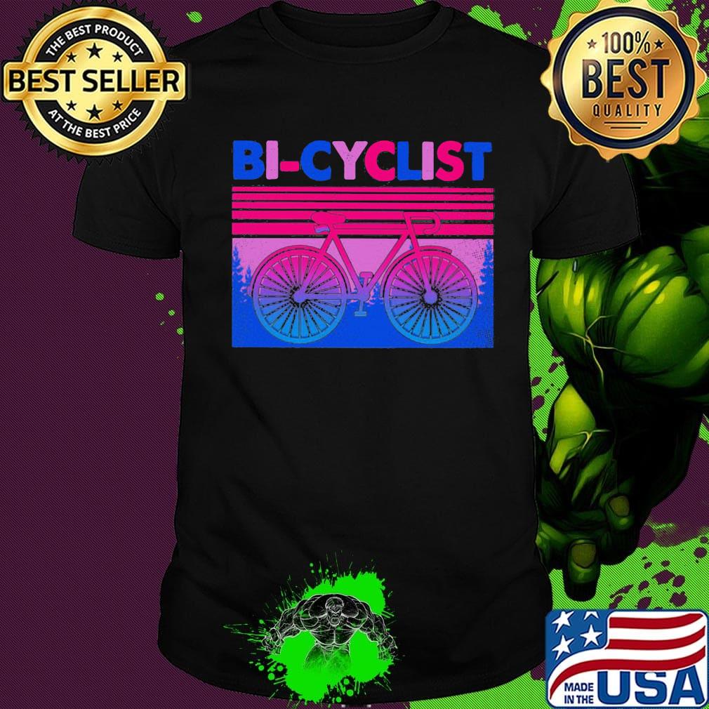 Black bi-cyclist vintage classic shirt
