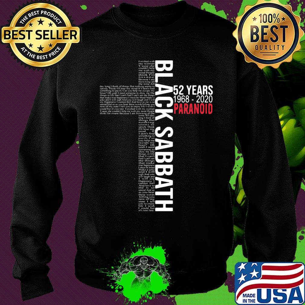 Black sabbath 52 years 1968 2020 paranoid s Sweater Black sabbath 52 years 1968 2020 paranoid s Sweater