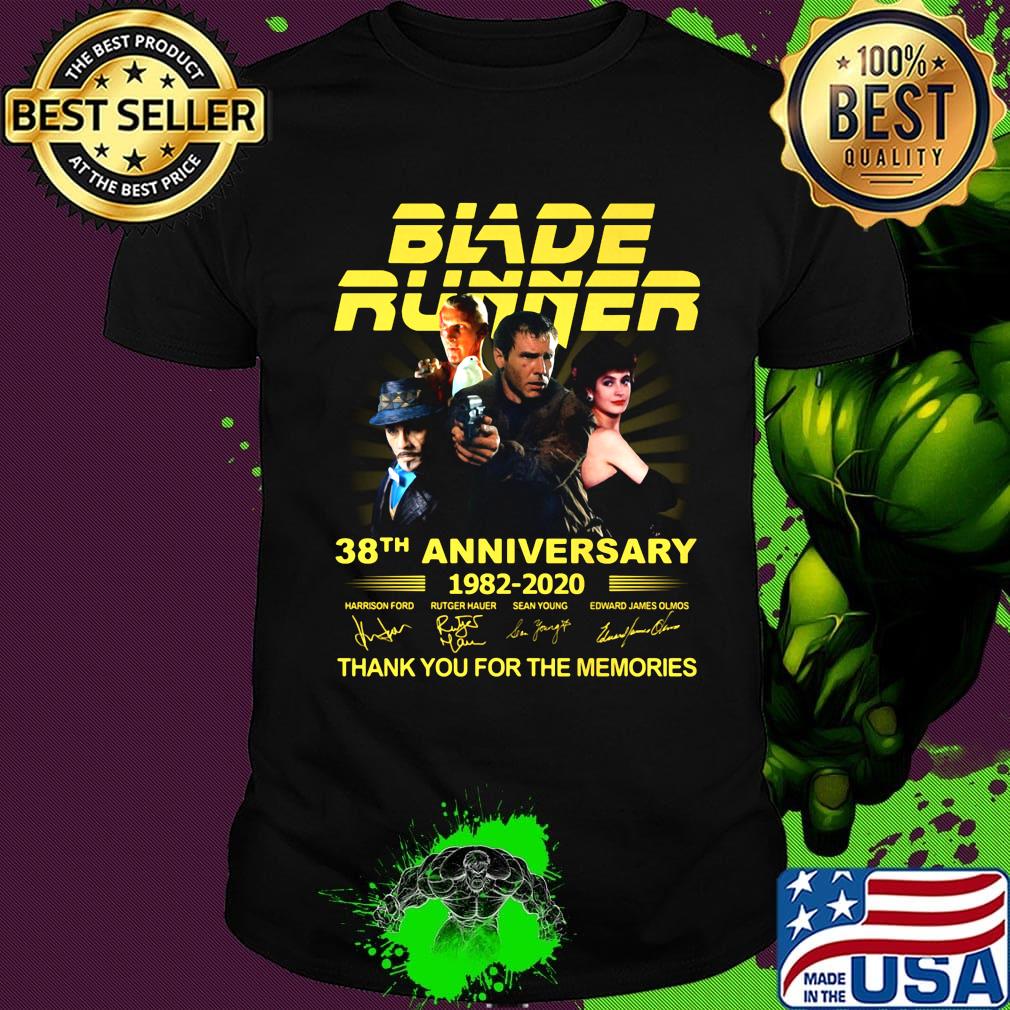 Blade runner 38th anniversary 1982 2020 thank you for the memories signatures shirt