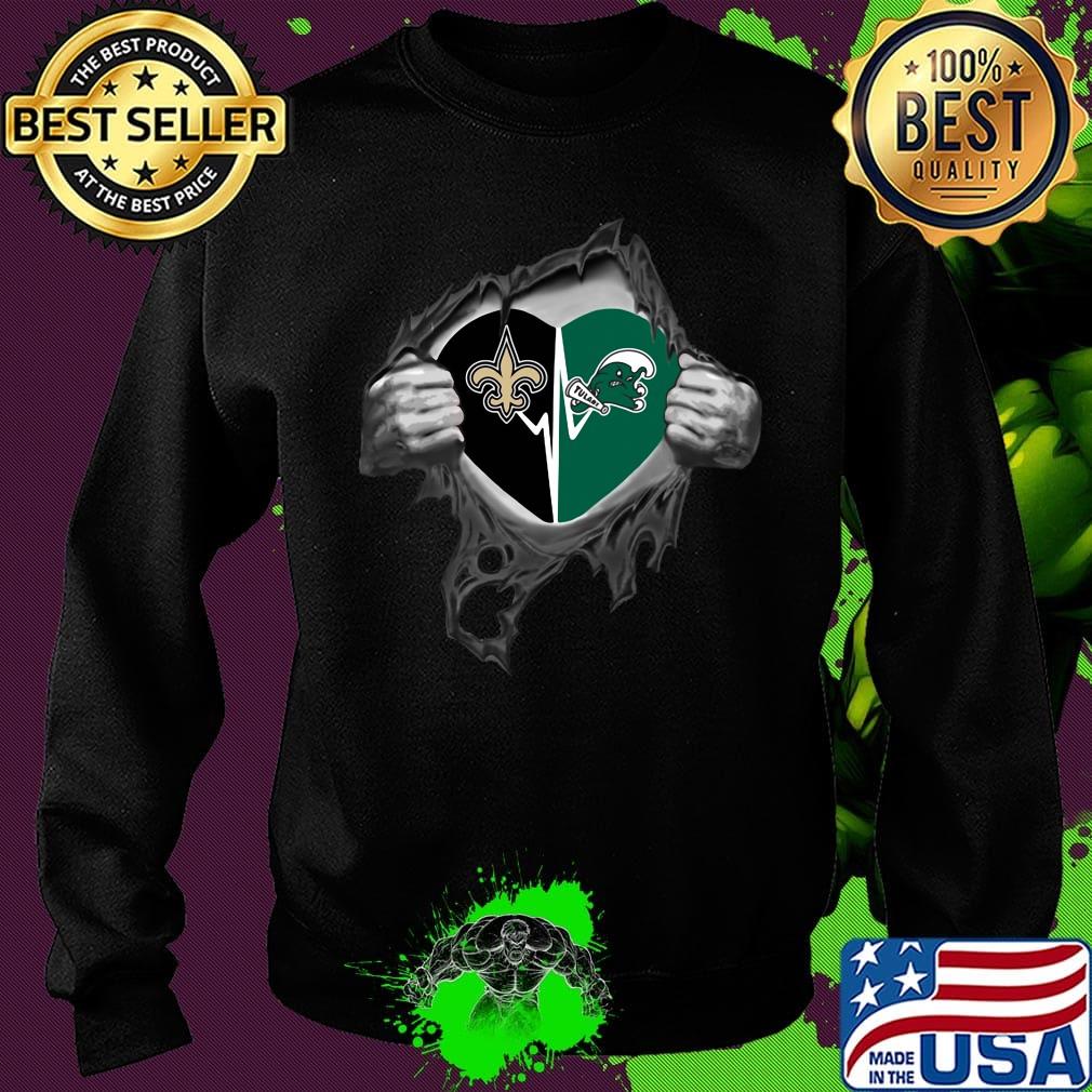 Blood insides new orleans saints and new orleans pelicans heartbeat s Sweater Blood insides new orleans saints and new orleans pelicans heartbeat s Sweater