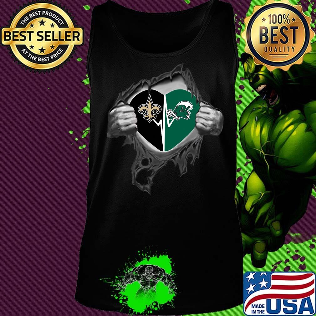 Blood insides new orleans saints and new orleans pelicans heartbeat s Tank top Blood insides new orleans saints and new orleans pelicans heartbeat s Tank top