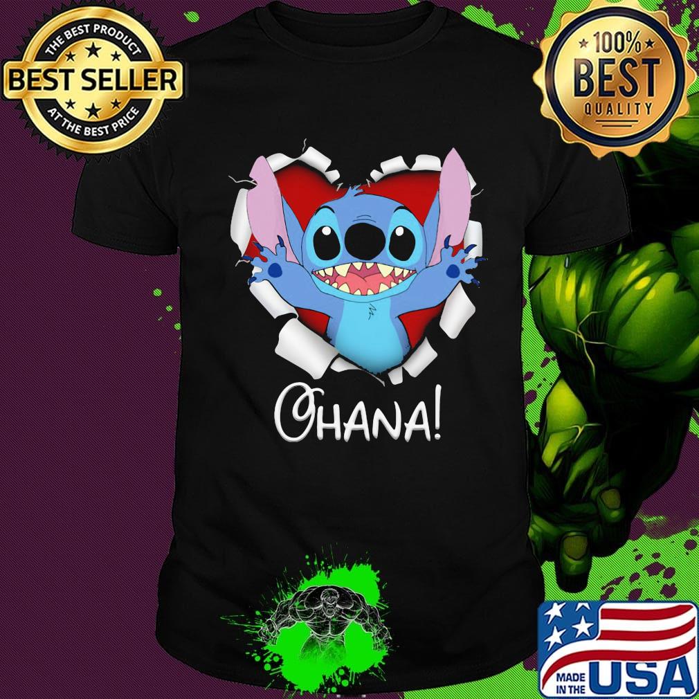 Blood insides stitch ohana heart shirt