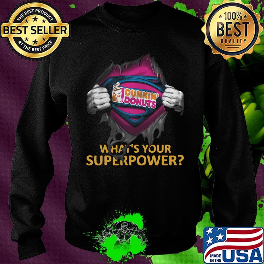 Blood insides superman dunkin donuts what's your superpower s Sweater Blood insides superman dunkin donuts what's your superpower s Sweater