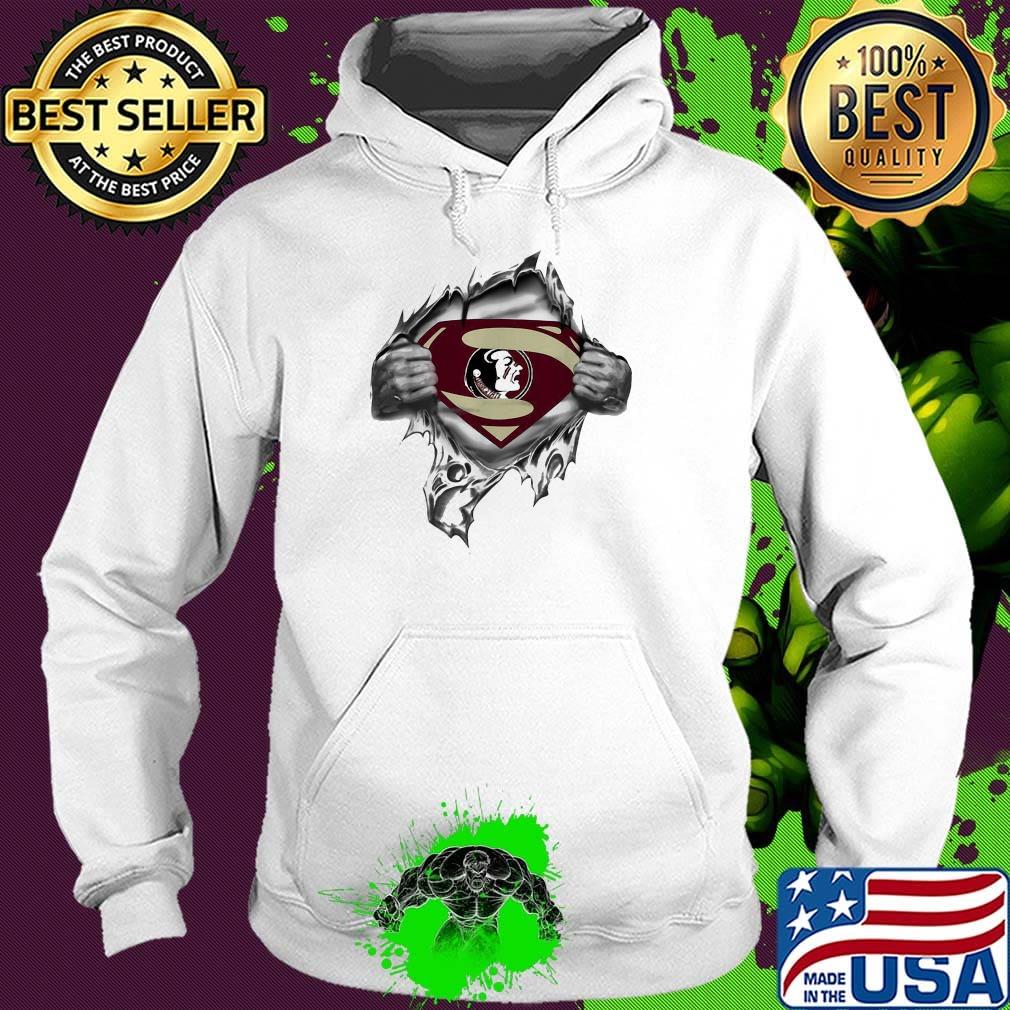 Blood insides superman florida state seminoles s Hoodie Blood insides superman florida state seminoles s Hoodie