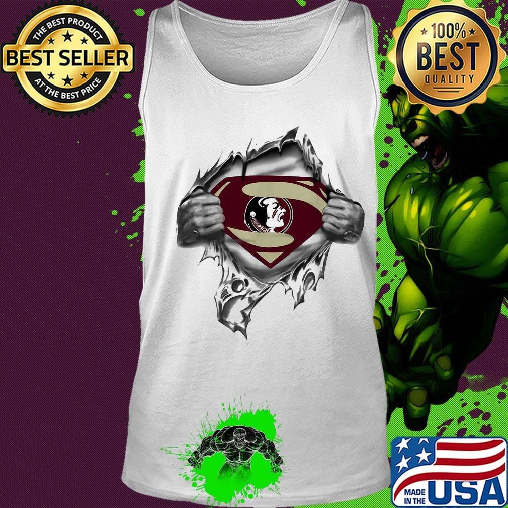 Blood insides superman florida state seminoles s Tank top Blood insides superman florida state seminoles s Tank top