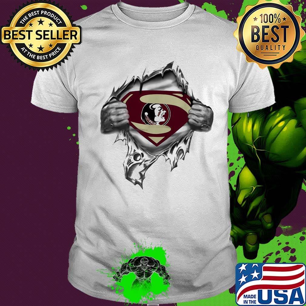 Blood insides superman florida state seminoles shirt Blood insides superman florida state seminoles shirt