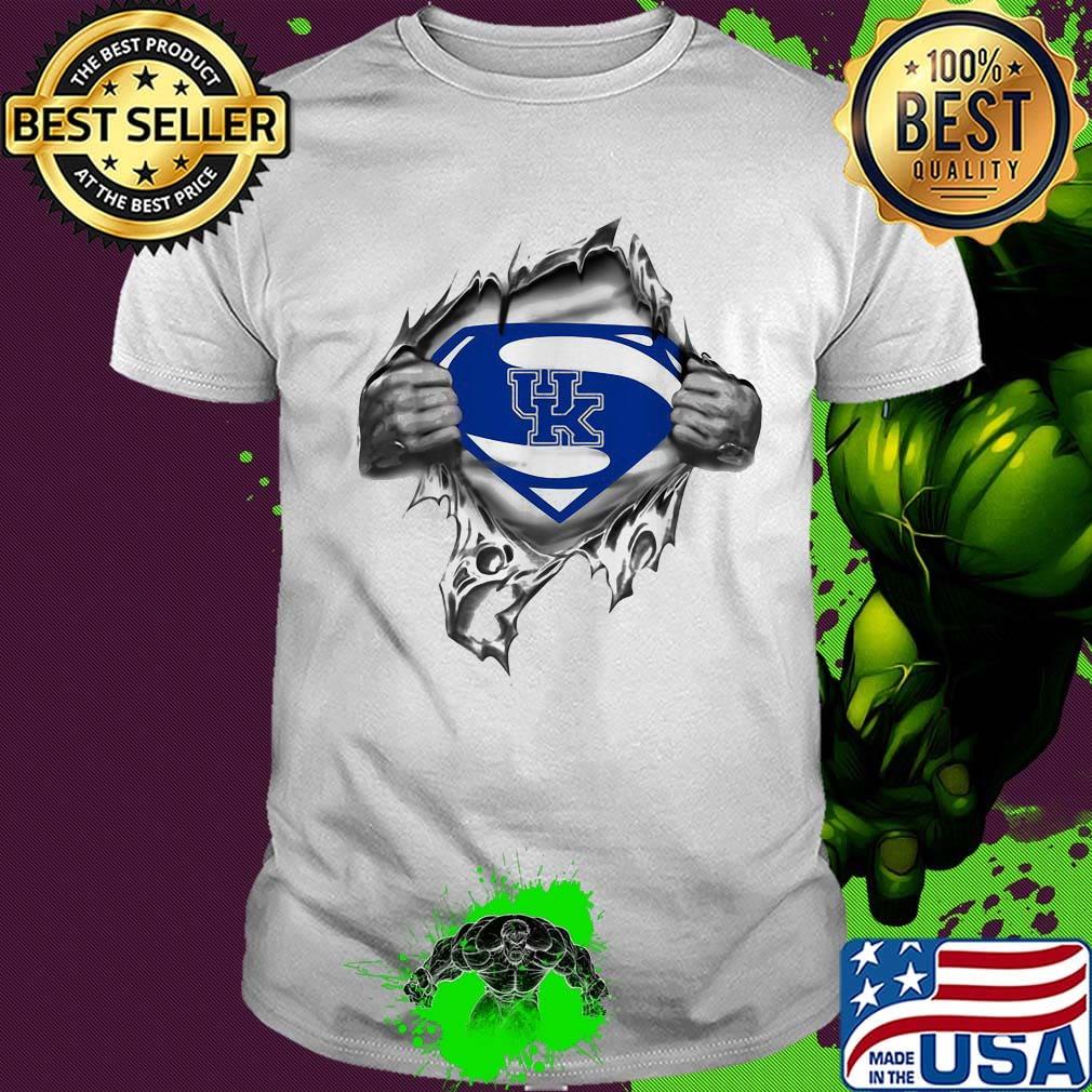 Blood insides superman kentucky wildcats football shirt