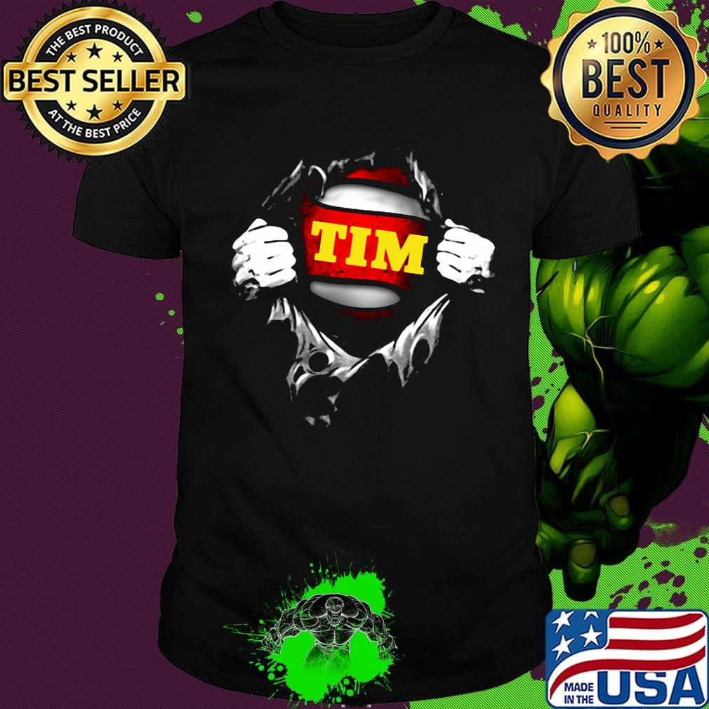 Blood insides superman tim logo shirt