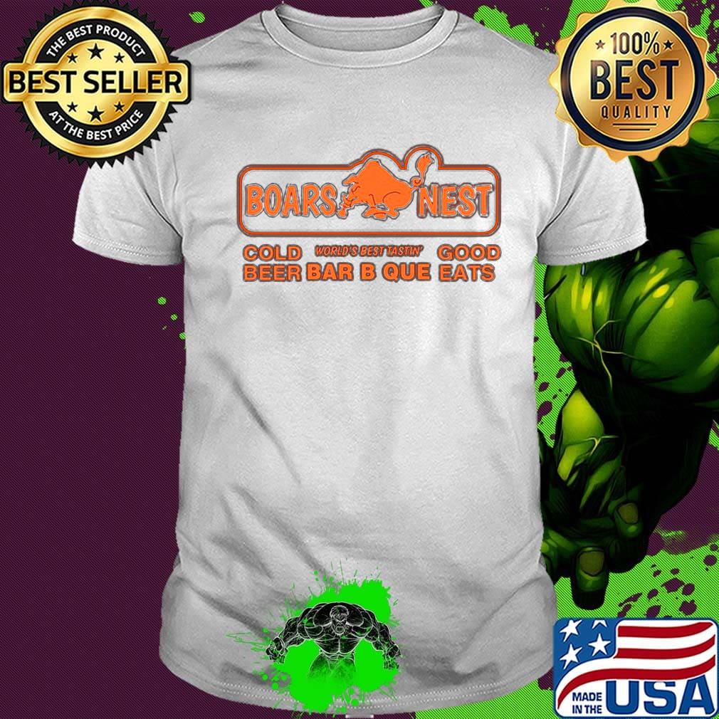 Boars nest cold world's best tasting good beer bar b que eats shirt