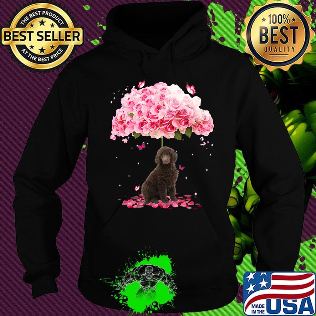 Brown dog standing under the big rose s Hoodie Brown dog standing under the big rose s Hoodie