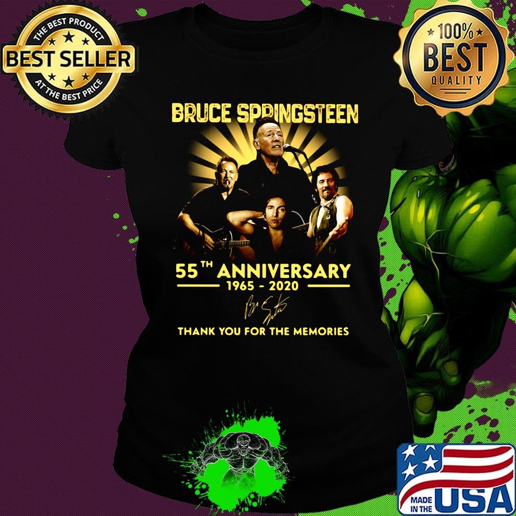 Bruce Springsteen 55th anniversary 1965-2020 thank you for the memories signature s Ladies tee Bruce Springsteen 55th anniversary 1965-2020 thank you for the memories signature s Ladies tee