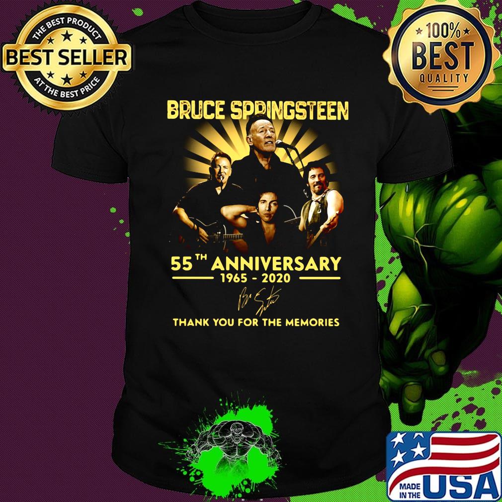 Bruce Springsteen 55th anniversary 1965-2020 thank you for the memories signature shirt Bruce Springsteen 55th anniversary 1965-2020 thank you for the memories signature shirt