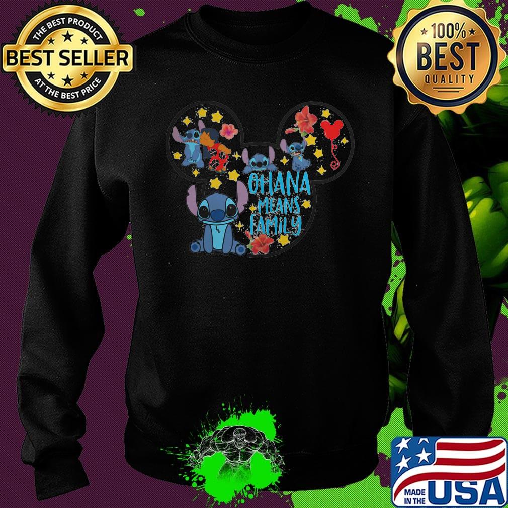 Cartoon Blue Ohana means family s Sweater Cartoon Blue Ohana means family s Sweater
