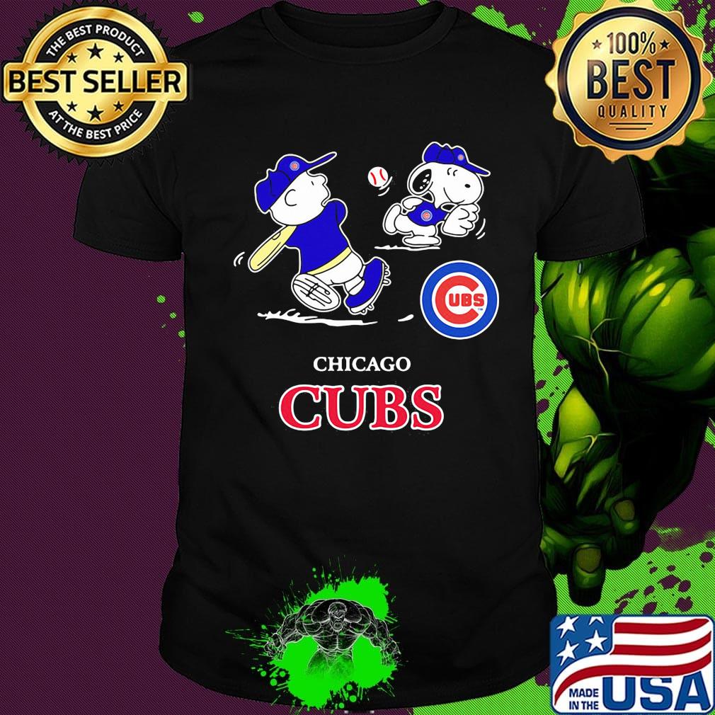 Charlie brown and snoopy baseball chicago cubs shirt