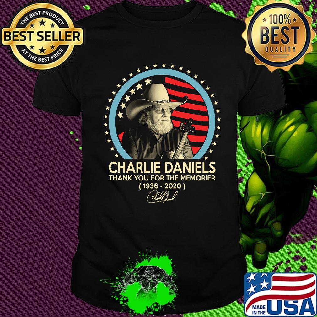 Charlie daniels thank you for the memories 1936 2020 signature shirt