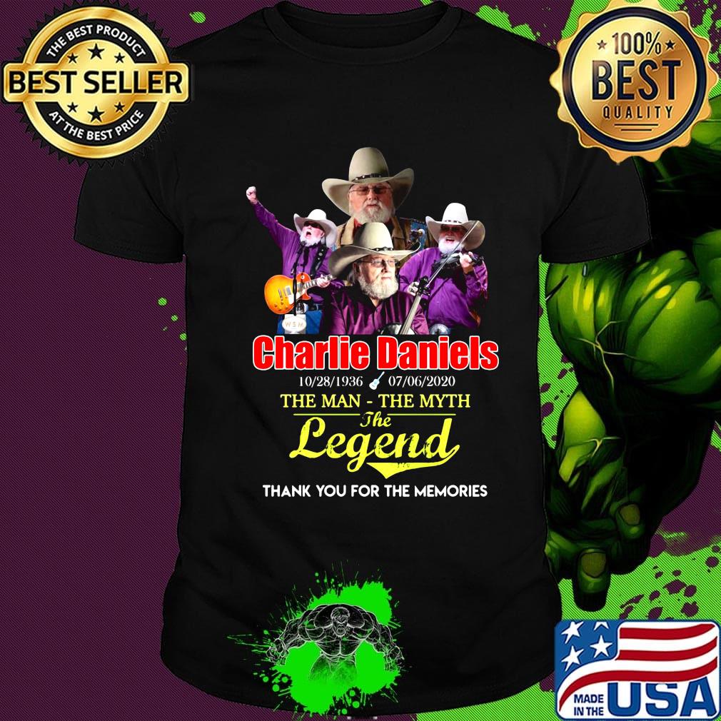 Charlie daniels the man the myth the legend thank you for the memories shirt