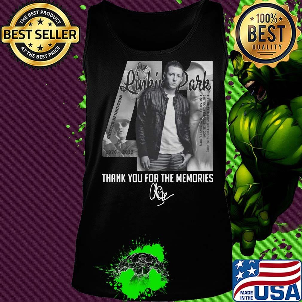 Chester bennington 41 linkin park thank you for the memories signature s Tank top Chester bennington 41 linkin park thank you for the memories signature s Tank top