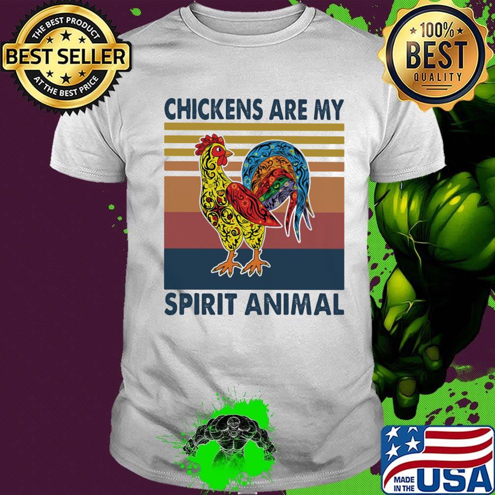 Chickens are my spirit animal vintage retro shirt