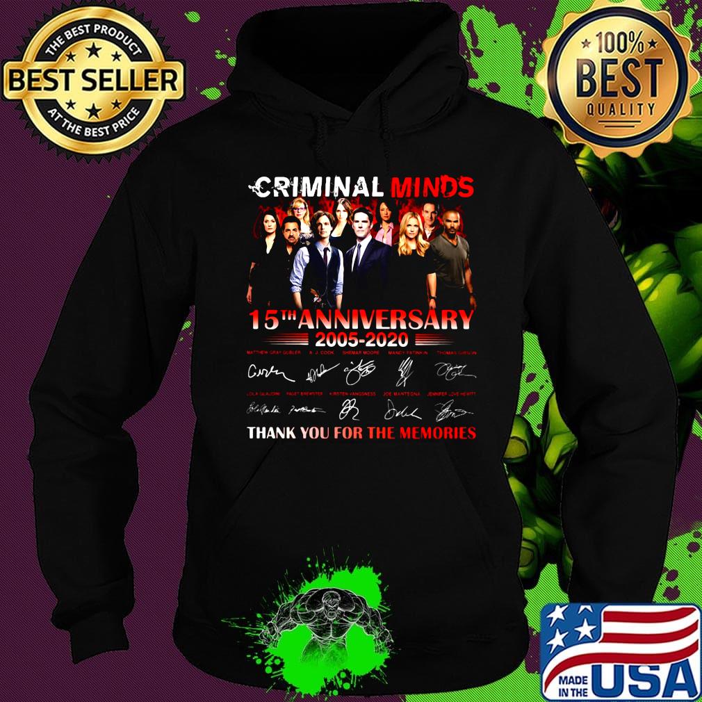 Criminal minds season 15th anniversary 2005 2020 thank you for the memories signatures s Hoodie Criminal minds season 15th anniversary 2005 2020 thank you for the memories signatures s Hoodie