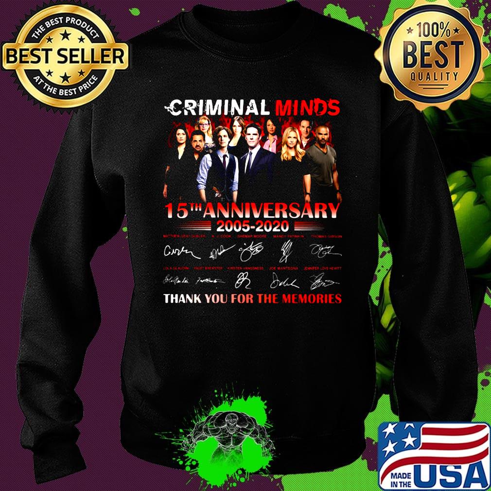 Criminal minds season 15th anniversary 2005 2020 thank you for the memories signatures s Sweater Criminal minds season 15th anniversary 2005 2020 thank you for the memories signatures s Sweater