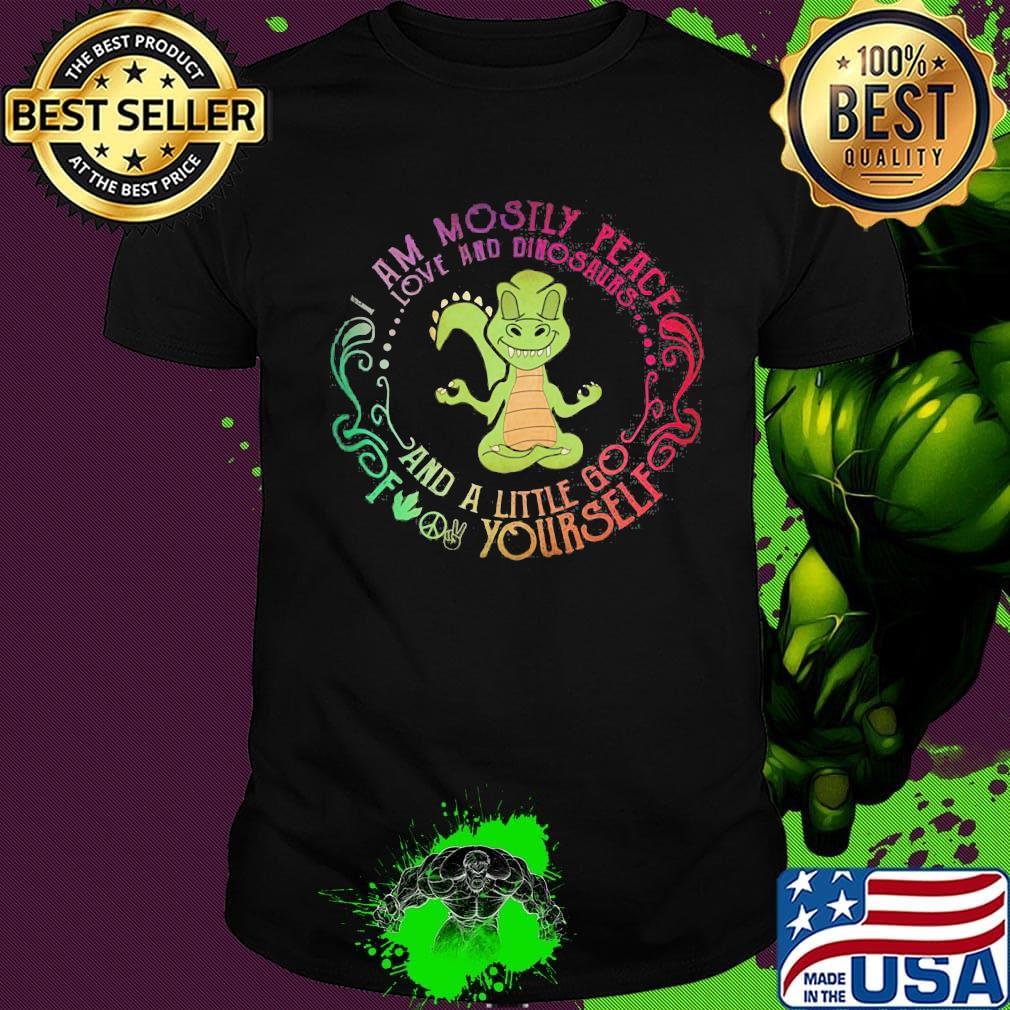 Crocodile I am mostly peace love and guinea pigs and a little go fuck yourself shirt